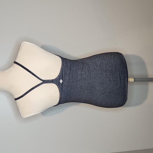 💥 Lululemon Power Y Tank *LuonHeathered Black - Picture 4 of 6